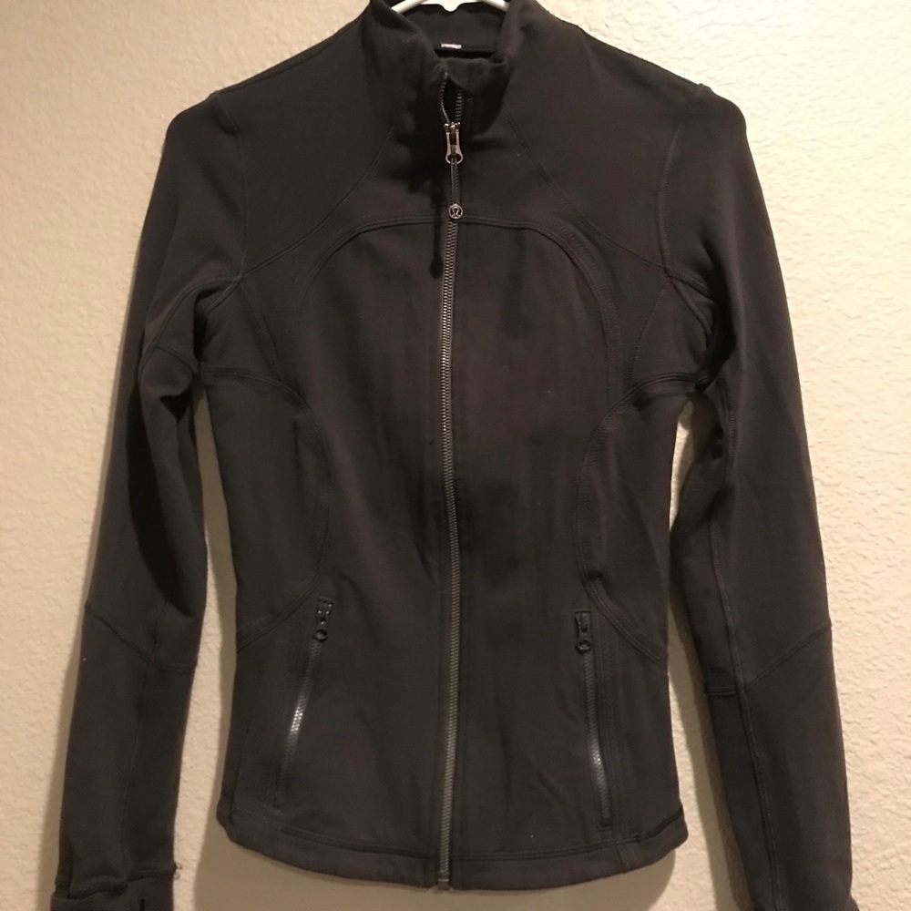 Lululemon Grey Fitted Athletic Zip-Up Jacket